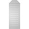 Ekena Millwork Octagonal Top Surface Mount PVC Gable Vent w/ 2"W x 1-1/2"P Brickmould Frame, 16"W x 40"H GVPOT16X4002SF - alternate 3
